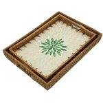 سینی های حصیری راتان دسته دار | عرضه در دو سایز - Image 6
