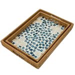 سینی های حصیری راتان دسته دار | عرضه در دو سایز - Image 5