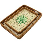 سینی حصیری راتان بدون دسته در دو سایز - Image 3