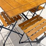 میز و صندلی چوبی تاشو | 4 نفره مدل مربع - Image 3