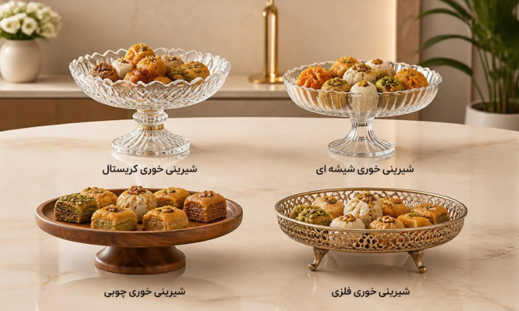 انواع ظرف شیرینی خوری