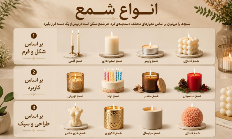 انواع شمع